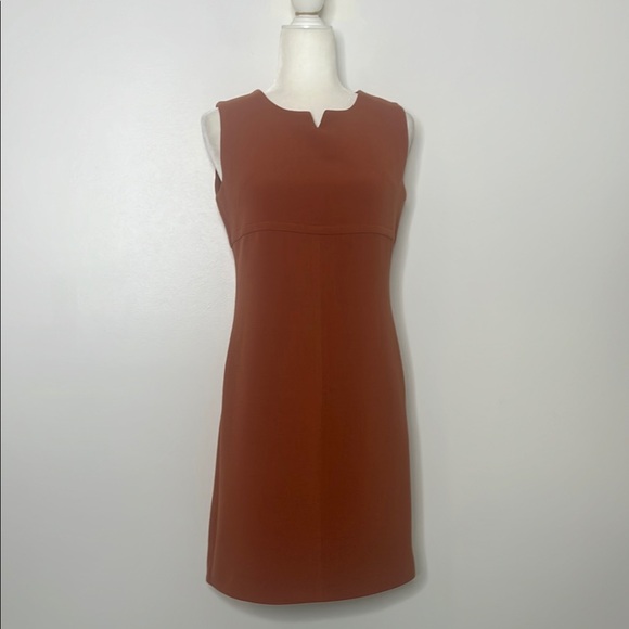 Patty Kim Sienna orange sleeveless shift dress size small